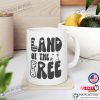 Land Of The Free Retro Fourth Of July Ceramic Cup