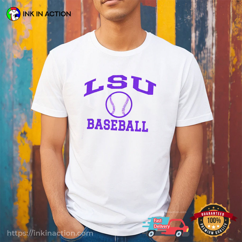 Lsu Tigers Baseball Basic Shirt - Ink In Action