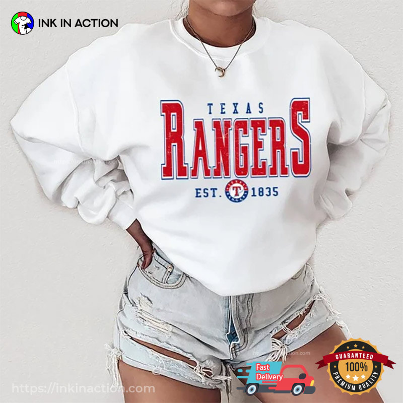 Texas Rangers Baseball EST 1835 Shirt - Retro MLB Outfit - iTeeUS