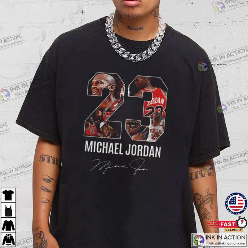 Michael Jordan 23, Michael Jordan's Signature T-shirt - Ink In Action
