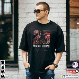 Michael Jordan Picture T-Shirt, Baseball Tee - Ink In Action