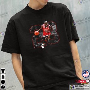 michael jordan chicago bulls bulls basketball T shirt 1 Ink In Action
