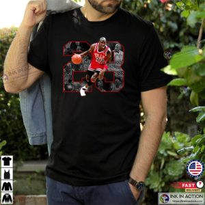 michael jordan chicago bulls bulls basketball T shirt 3 Ink In Action