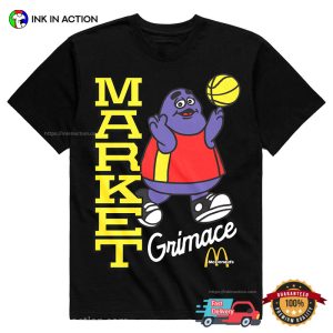 purple mcdonalds mascot GRIMACE HOOPS Shirt 2 Ink In Action