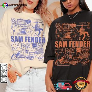 Sam Fender Tour Doodle Art Doodling Patterns Shirt