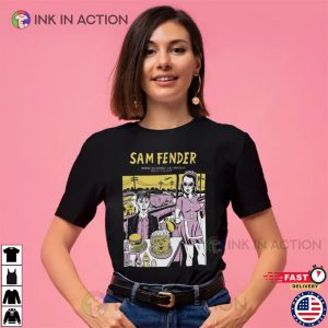 sam fender tour Los Angeles T Shirt 2 Ink In Action