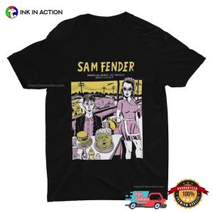 sam fender tour Los Angeles T Shirt 4 Ink In Action