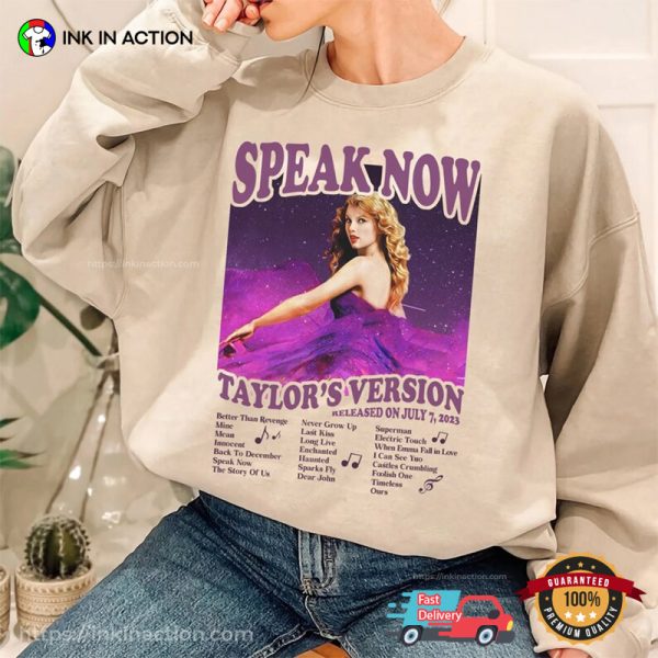 Speak Now Album Taylor Swift The Eras Tour Shirt