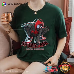 spider man in the spider verse avenger superhero T shirt 2 Ink In Action
