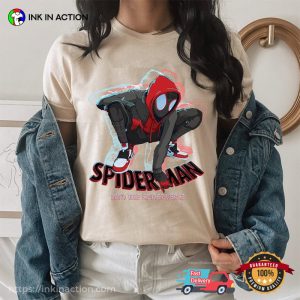 spider man in the spider verse avenger superhero T shirt 3 Ink In Action