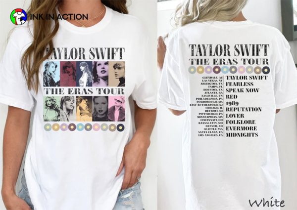 Taylor Swift The Eras Tour With Tour Dates Shirt