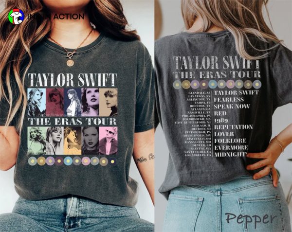 Taylor Swift The Eras Tour With Tour Dates Shirt