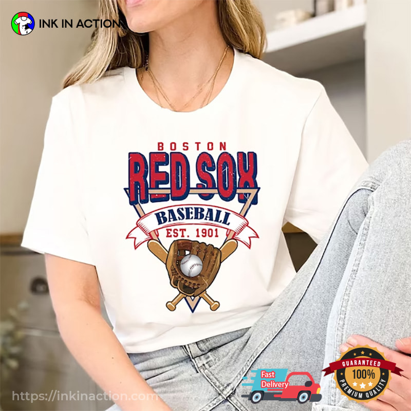 Boston Red Sox T Shirt Men Medium MLB Baseball Vintage Retro Made