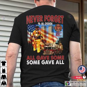343 Firefighter Never Forget 911 crash Shirt Ink In Action