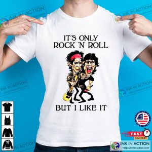 70’s Mick Jagger And Keith Richards Only Rock ‘N’ Roll Shirt