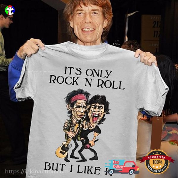 70’s Mick Jagger And Keith Richards Only Rock ‘N’ Roll Shirt