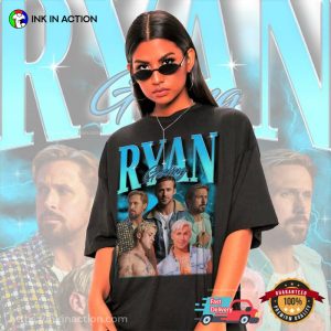 90s Sexy Men Ryan Gosling Fanmade Shirt Ink In Action