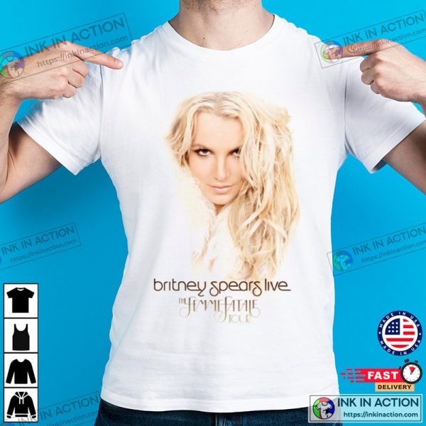 90’s Britney Spears Femme Fatale Tour Concert Music Shirt