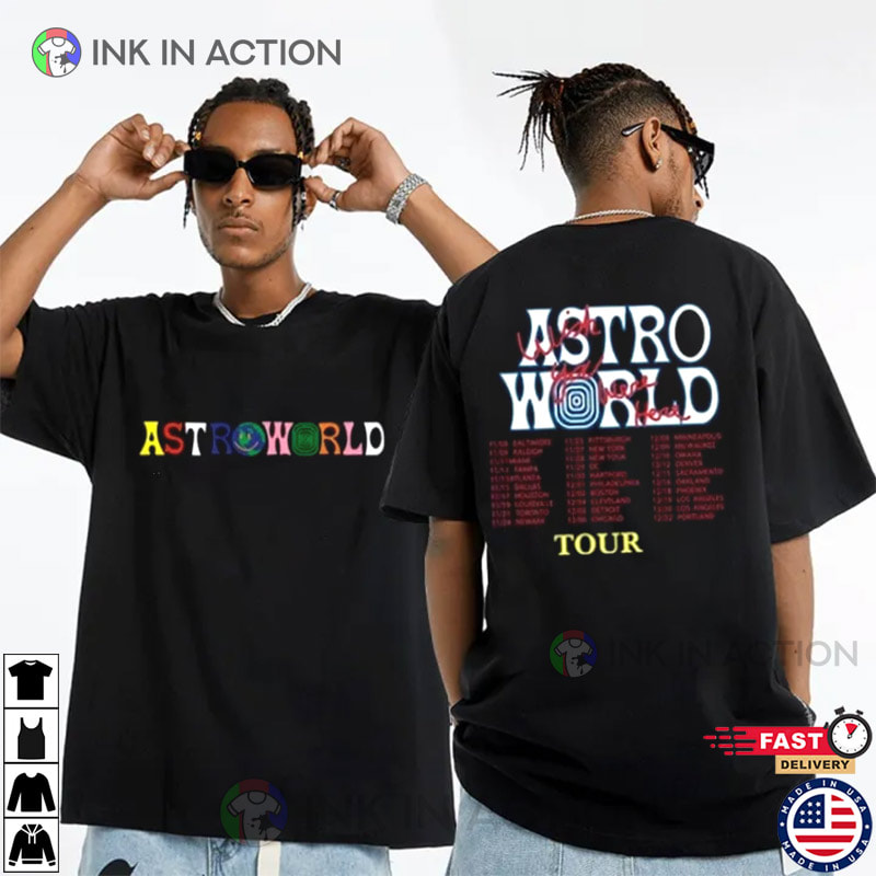 Astroworld Rapper Travis Scott Tour Shirt, Astroworld Merch - Ink In Action