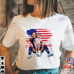 Alex Morgan and Charlie US Soccer Shirt 3 Ink In Action
