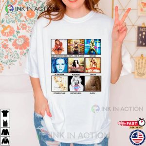 All Eras Style Of Britney Spears 90s Shirt