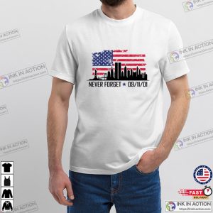 American Flag Twin Towers sep 911 Shirt 2 Ink In Action