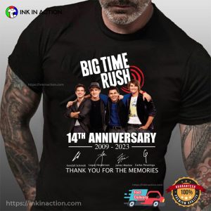 Big Time Rush 2023 14th Anniversary 2009-2023 Signature Shirt