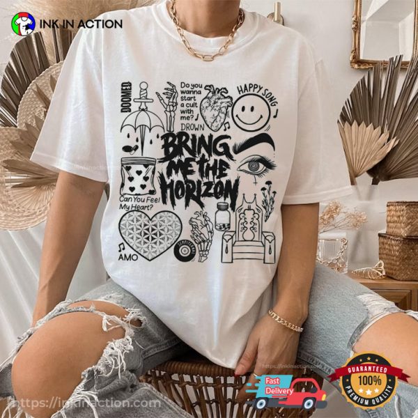 Bring Me The Horizon Doodling Patterns Comfort Colors Shirt