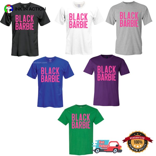 Black Barbie Pink Text Unisex T-shirt