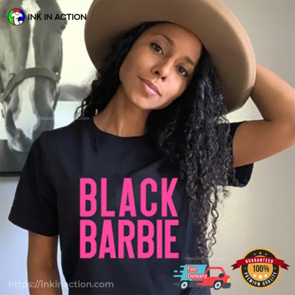 Black Barbie Pink Text Unisex T-shirt