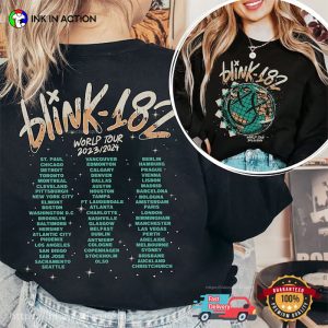 Blink 182 The World Tour 2023 2024, Blink 182 Concert T-shirt