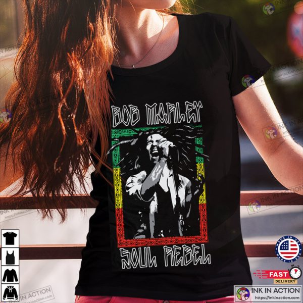 Bob Marley Soul Rebel Reggae Jamaica Music T-Shirt