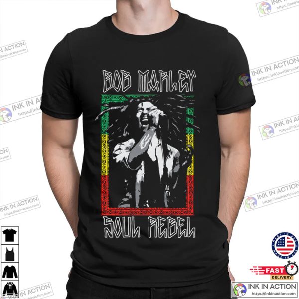 Bob Marley Soul Rebel Reggae Jamaica Music T-Shirt