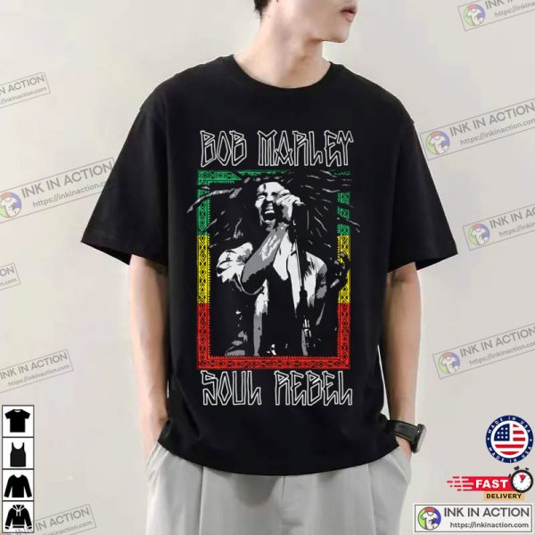 Bob Marley Soul Rebel Reggae Jamaica Music T-Shirt