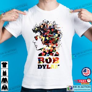Bob dylan musician Painting Fan Art Shirt 2 Ink In Action
