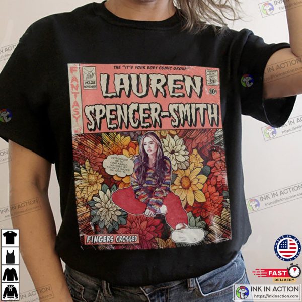 Comic Lauren Spencer-Smith Fingers Crossed Fantasy Comfort Colors Shirt
