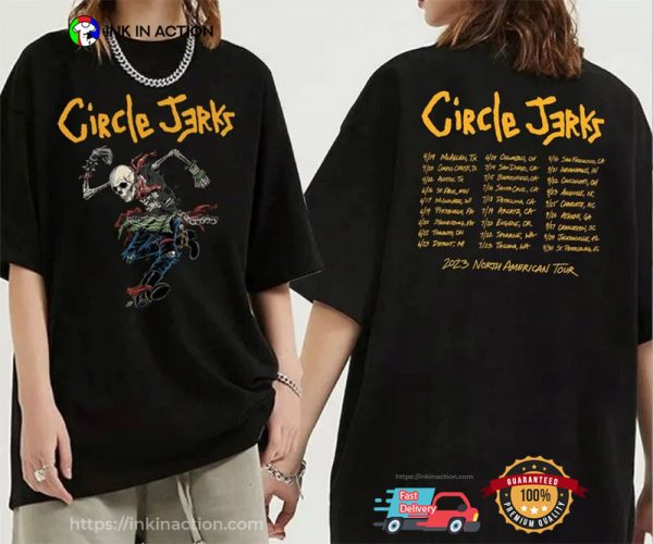 Circle Jerks Tour 2023 North American Tracklist Shirt