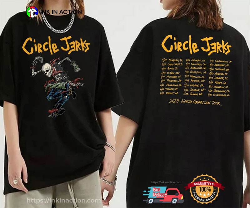 Circle Jerks Tour 2023 North American Tracklist Shirt - Print your
