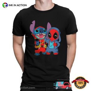 Chibi Deadpool And Stitch Best Friends Deadpool T-shirt
