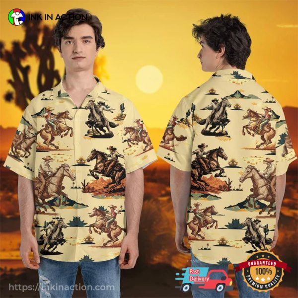 Cowboy Wild Wide West Country Hawaiian Shirt