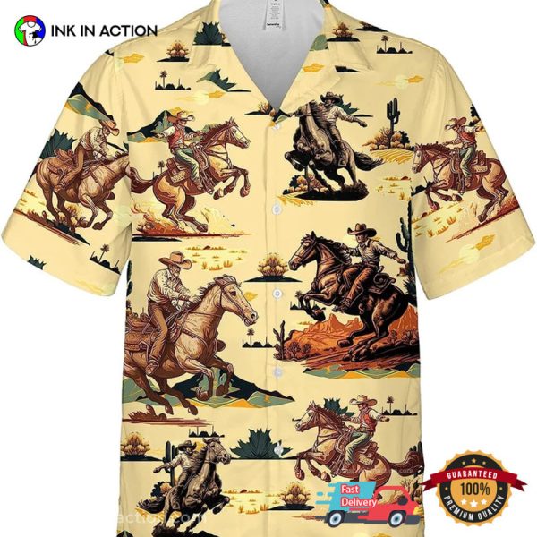 Cowboy Wild Wide West Country Hawaiian Shirt