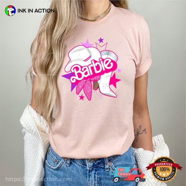 Cowgirl Barbie Merch T-shirt, Barbie Movie Merch