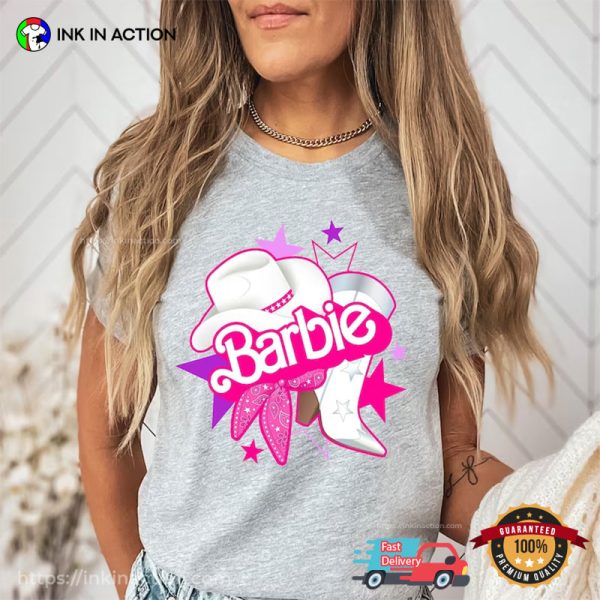 Cowgirl Barbie Merch T-shirt, Barbie Movie Merch