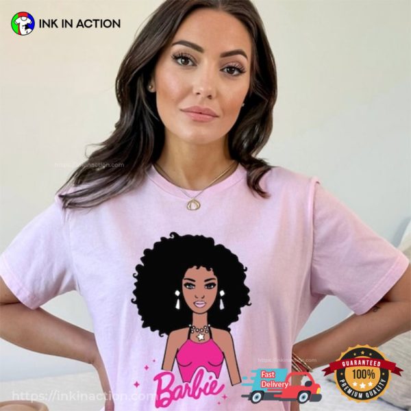 Cute Black Hair Barbie Movie 2023 Shirt