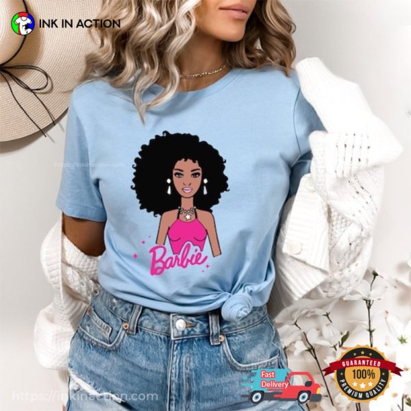 Cute Black Hair Barbie Movie 2023 Shirt