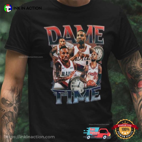 Damian Lillard Dame Time Nba Shirt, Portland Basketball Shirt