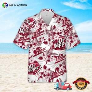 Dr.Pepper Beer Floral Hawaiian Shirt Ink In Action