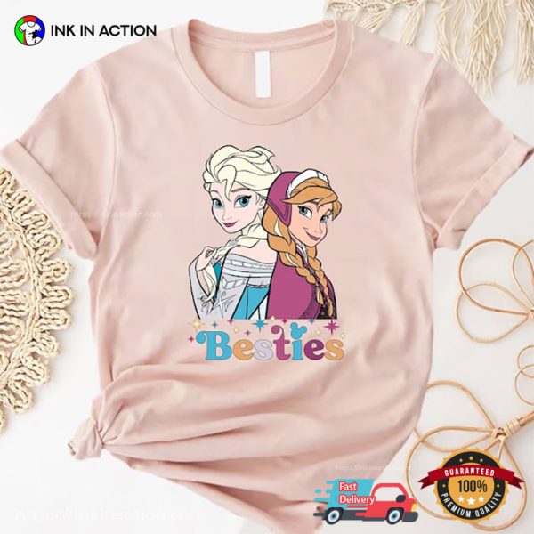 Frozen Sisters Besties Elsa And Anna Princess Disney Shirt
