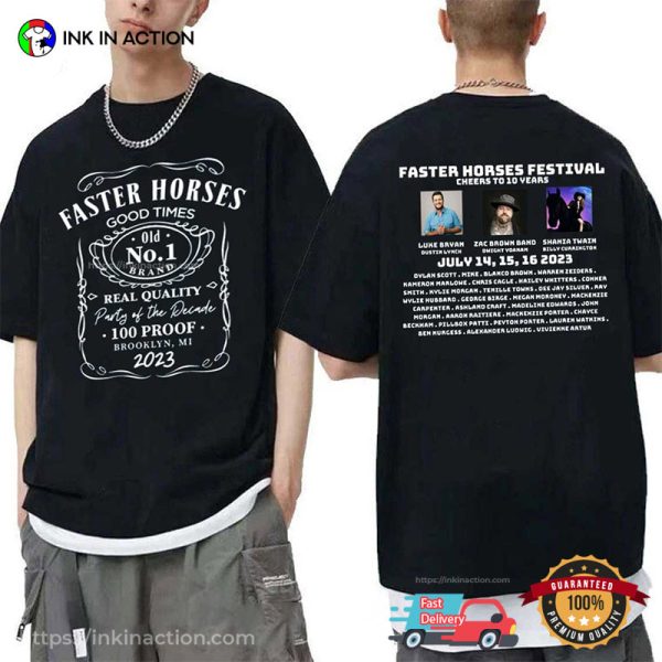 Faster Horses Country Concert 2023 T-shirt