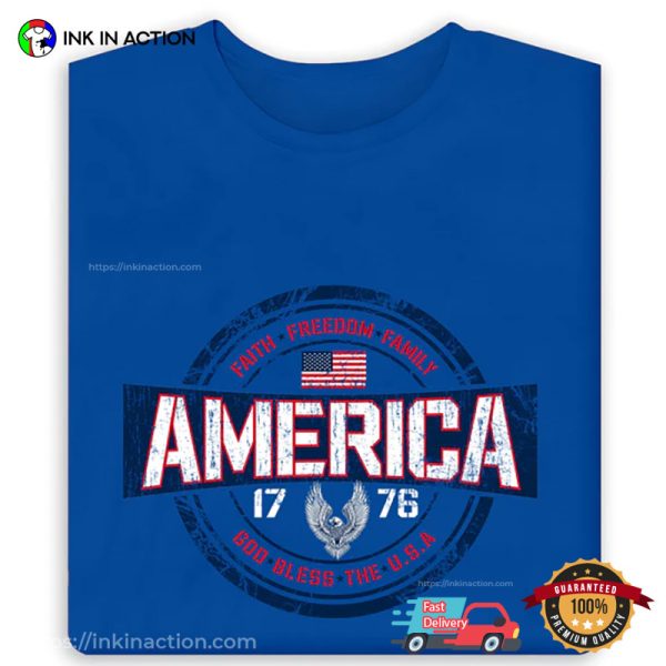 God Bless The USA 1776 Shirt Happy Family Day 2023